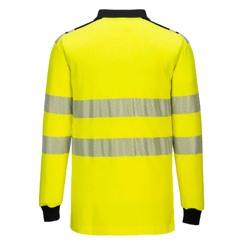 Portwest PW3 Modaflame Knit Hi-Vis FR Long Sleeve Polo Shirt FR702