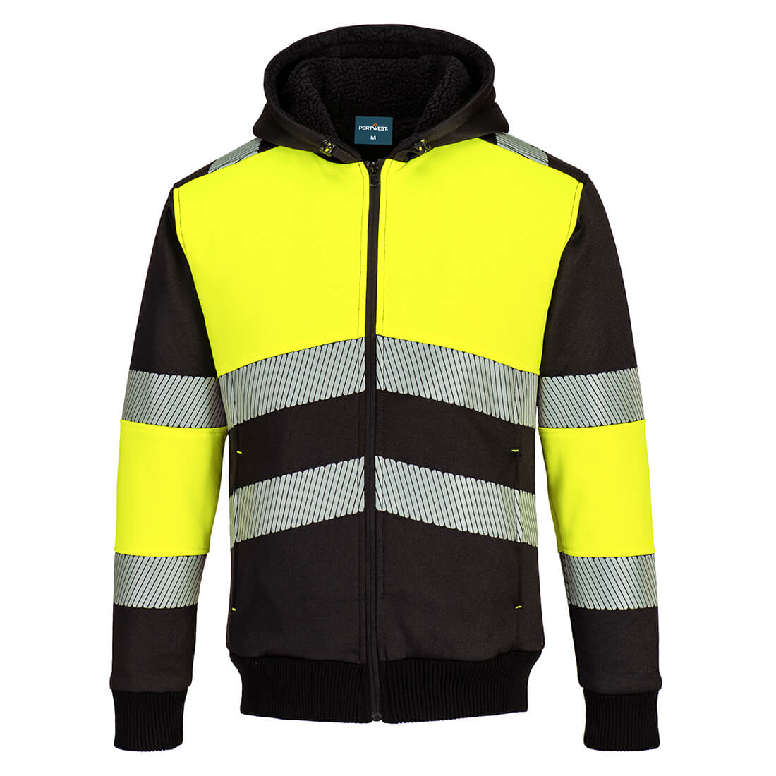 Portwest PW3 Hi-Vis Zipped Class 1 Winter Hoodie PW377