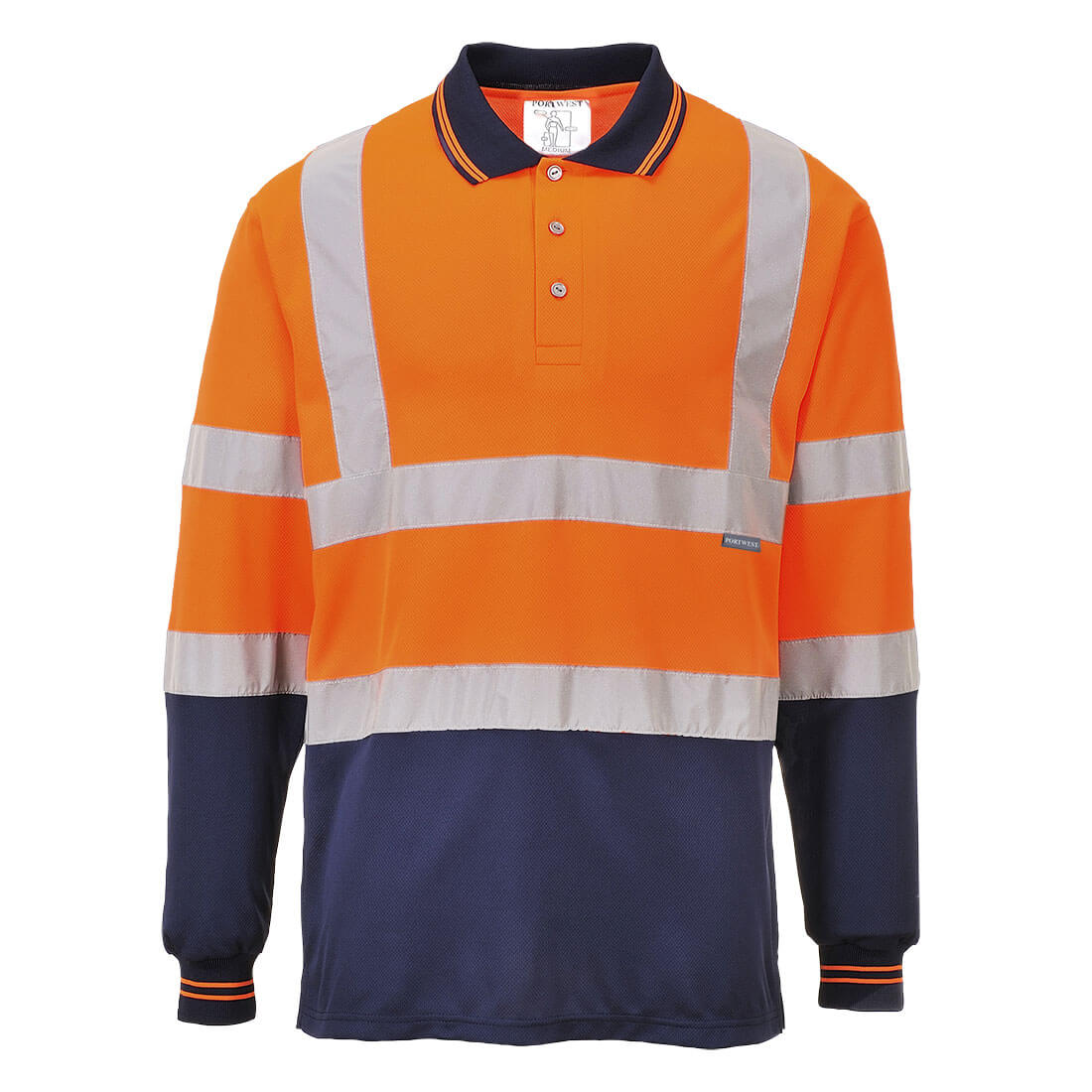 Portwest Hi-Vis Contrast Polo Shirt L/ S279