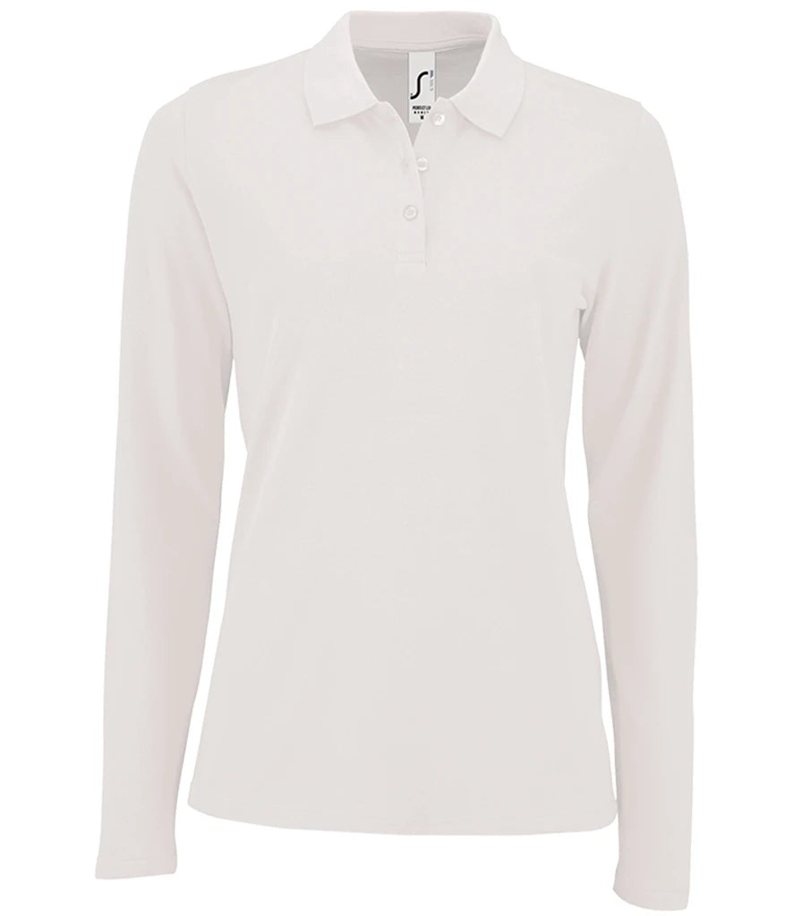SOL'S Ladies Perfect Long Sleeve Piqué Polo Shirt