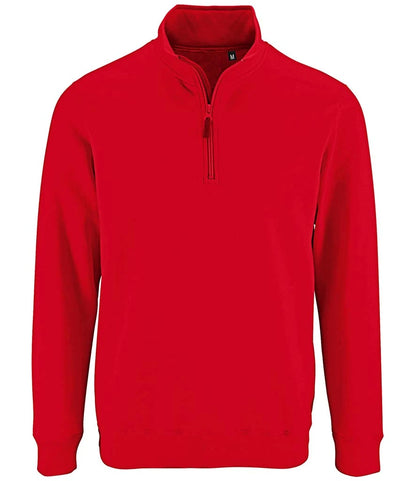 SOL'S Stan Contrast Zip Neck Sweatshirt