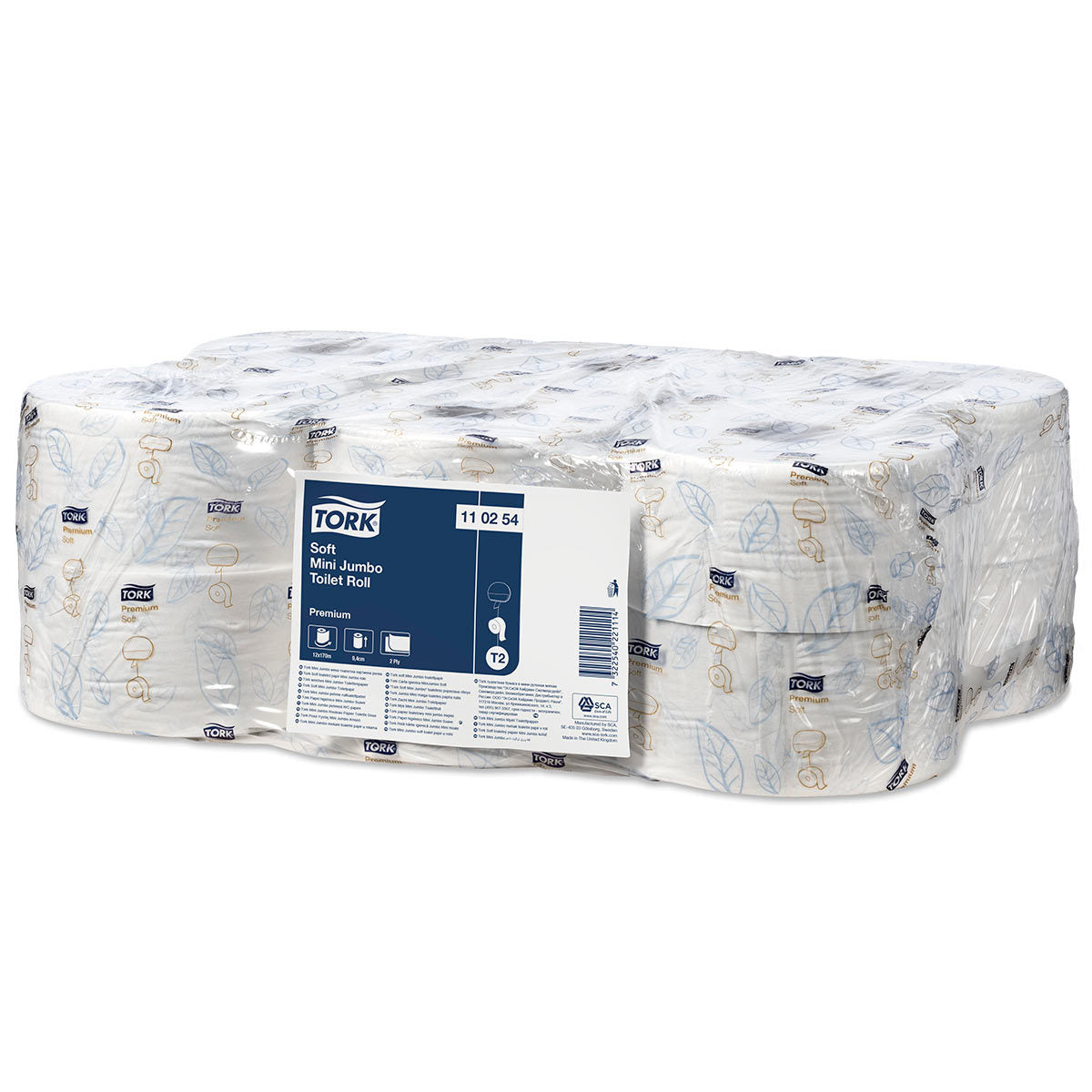 Tork Mini Soft Jumbo Premium Toilet Roll, 12 x 170m