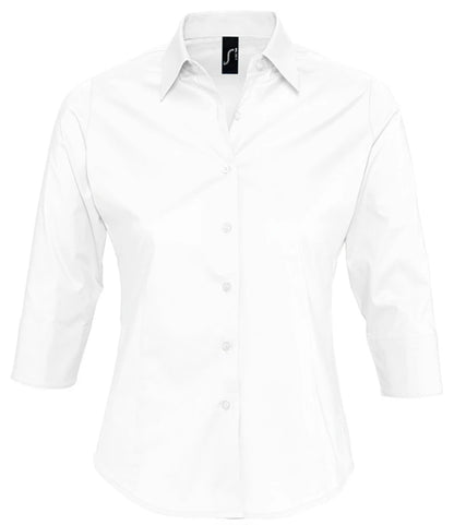 SOL'S Ladies Effect 3/4 Sleeve Fitted Shirt