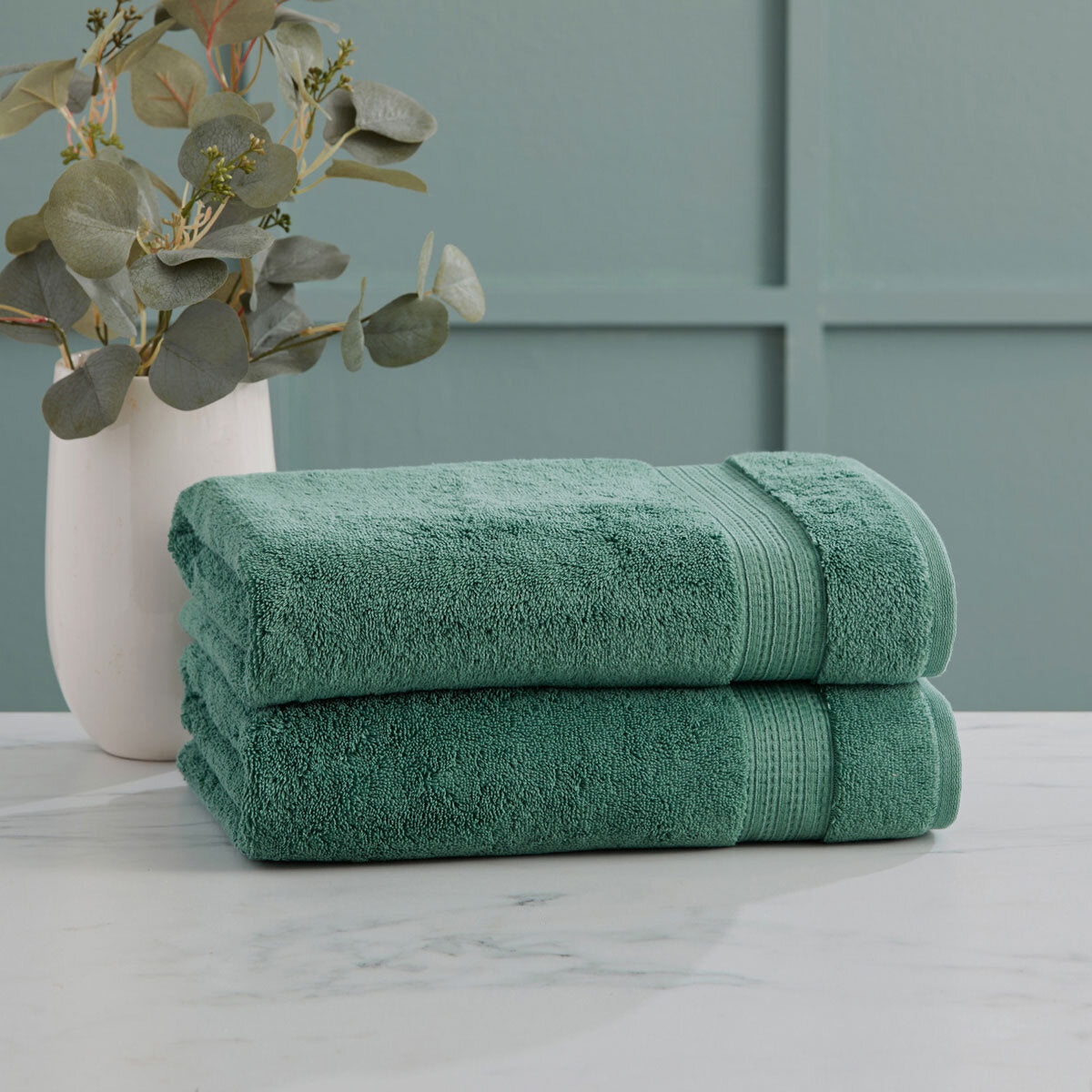 Grandeur 100% Hygro Cotton Bath Towels, Pack of 2 in 4 Colours