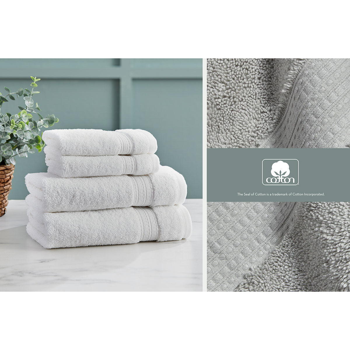 Grandeur 100% Hygro Cotton Bath Towels, Pack of 2 in 4 Colours