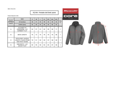 Result Core Printable Soft Shell Jacket (R231M) RS231M