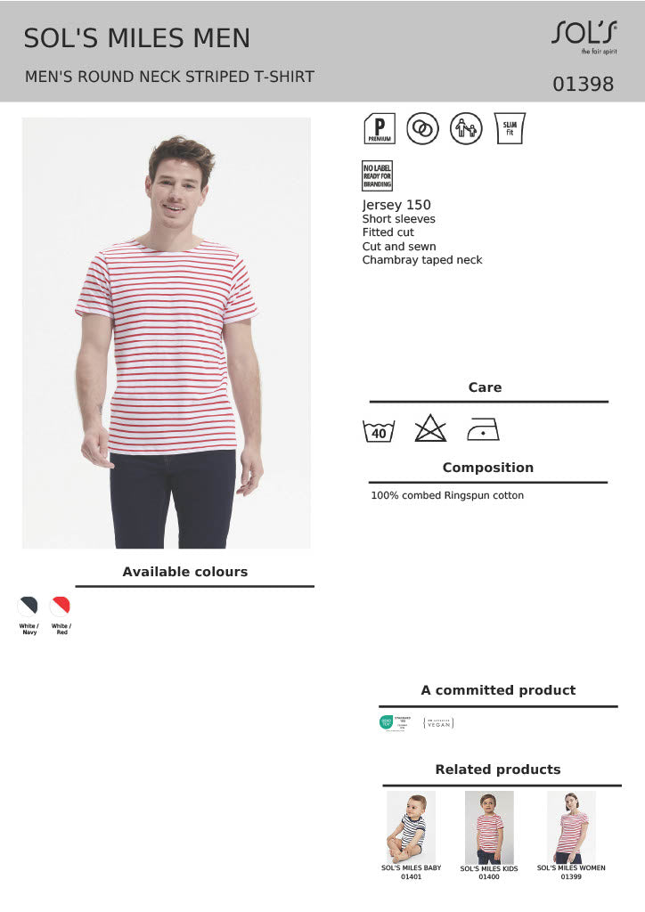 SOL'S Miles Striped T-Shirt