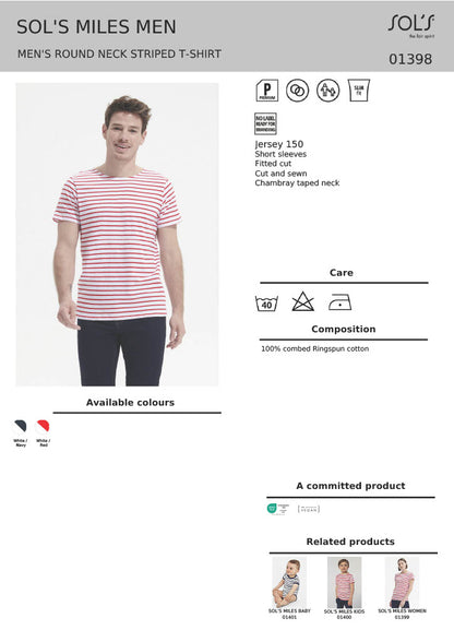SOL'S Miles Striped T-Shirt