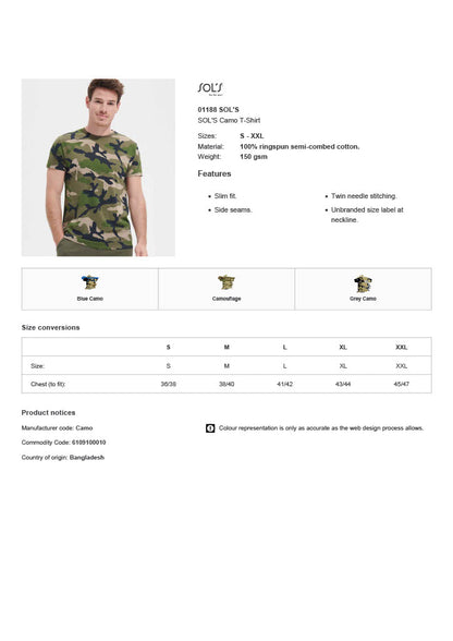 SOL'S Camo T-Shirt