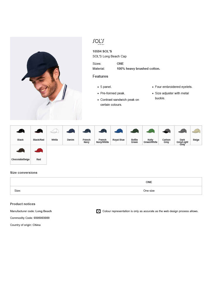 SOL'S Long Beach Cap