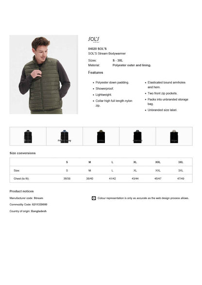 SOL'S Stream Bodywarmer