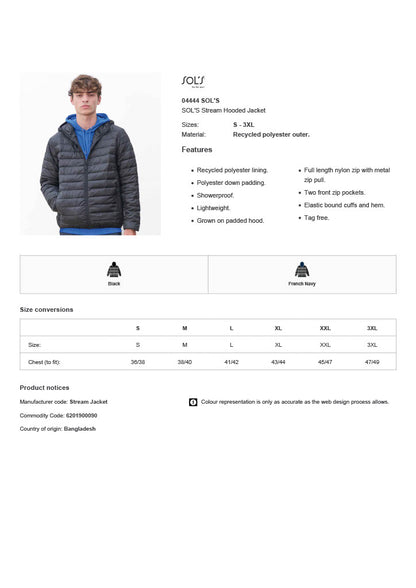 SOL'S Stream Hooded Jacket