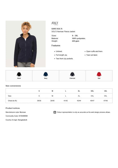 SOL'S Norman Fleece Jacket