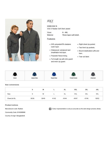 SOL'S Radian Soft Shell Jacket