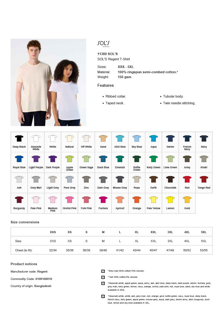 SOL'S Regent T-Shirt