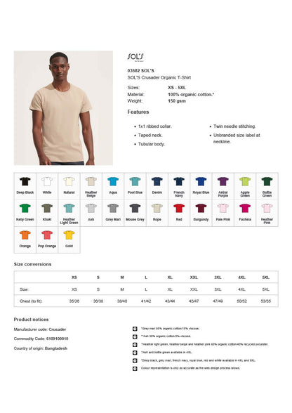 SOL'S Crusader Organic T-Shirt
