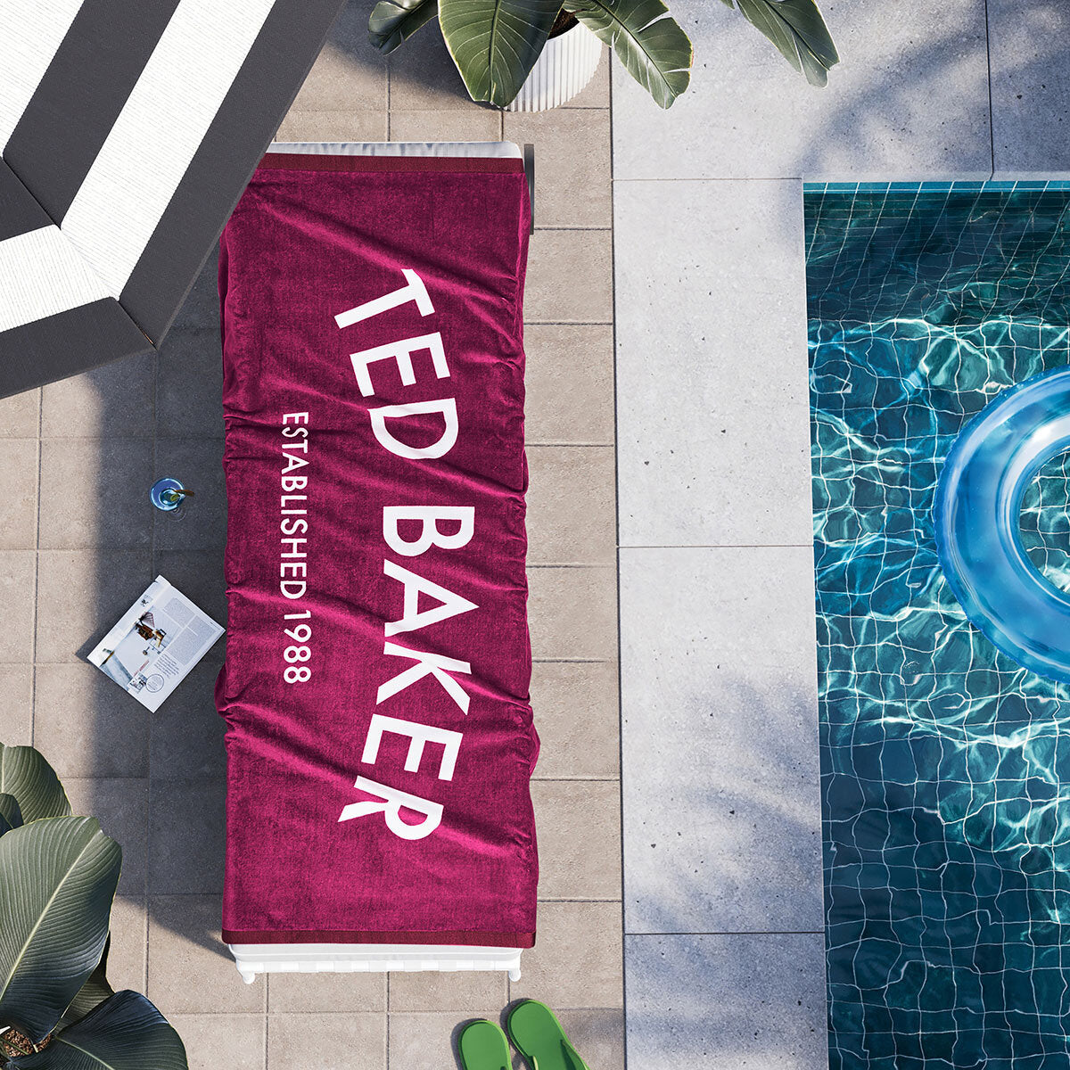 Ted Baker Beach Towel in 3 Colours, 90 x 180 cm