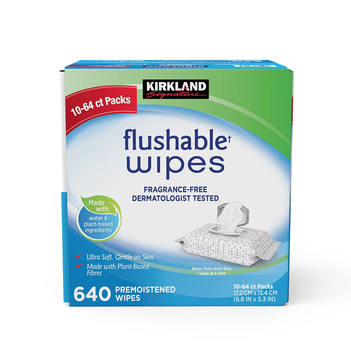 Kirkland Signature Moist Flushable Wipes, 640 Count