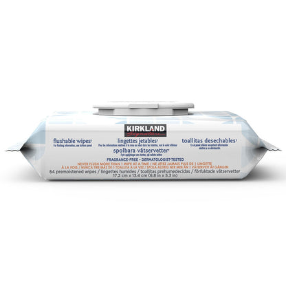 Kirkland Signature Moist Flushable Wipes, 640 Count | 1652990