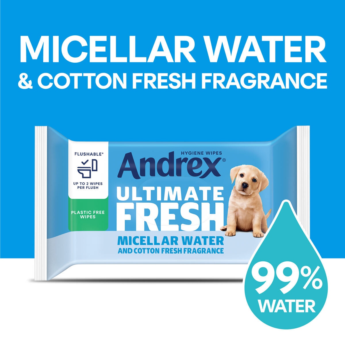 Andrex Ultimate Fresh Washlets, 10 x 56 Wipes