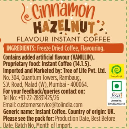 BEANIES 50G FLAVOUR COFFEE CINNAMON HAZELNUT FOBEA038