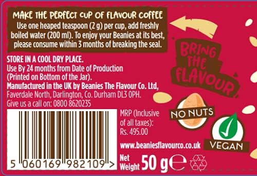 BEANIES 50G FLAVOUR COFFEE AMARETTO ALMOND FOBEA008