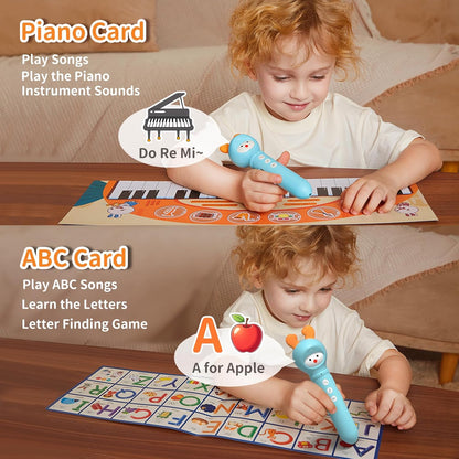 alilo Learning Educational Toys for Toddlers 3-4-5-6, Interactive Reading Pen Set for Kids, with 3 Learn to Read Book, 100 Talking Flash Cards, 540 Recording Stickers, Music Card