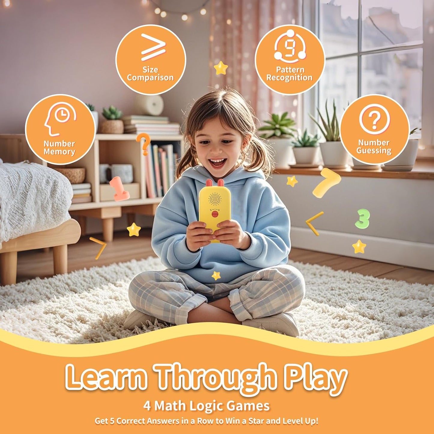 alilo Maths Games for Kids Ages 5-12, Math Toys for Learning Addition, Subtraction, Multiplication & Division, Portable Fun Educational Toys with 5 Modes, 19 Math Games & 50K Math Questions