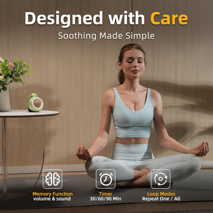 alilo White Noise Machine, Portable Sound Machine for Baby Kids Adults, 30 Soothing Sounds Therapy for Sleeping, Rechargeable Sleep Soother with Night Light & 3 Timer Newborn Gift (Pocket Soother)