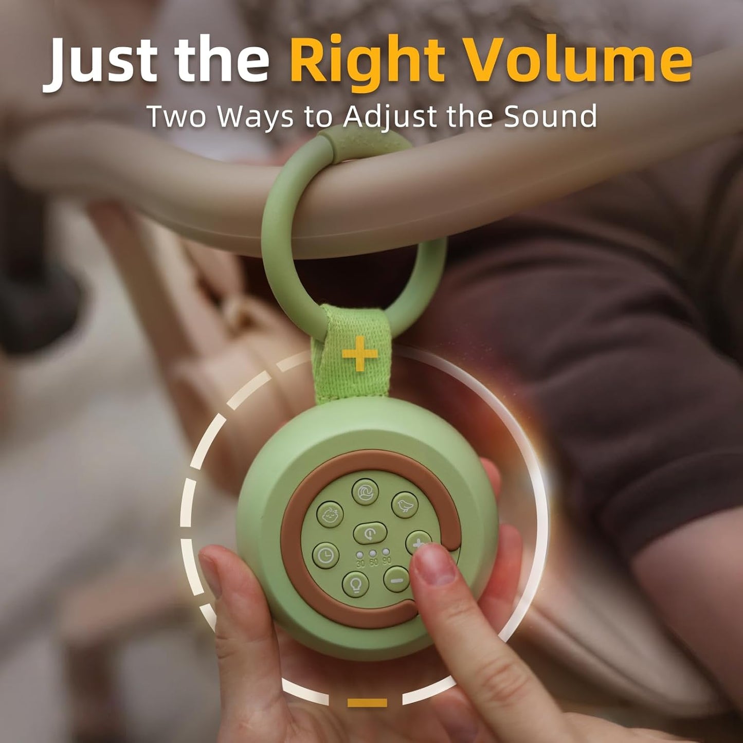 alilo White Noise Machine, Portable Sound Machine for Baby Kids Adults, 30 Soothing Sounds Therapy for Sleeping, Rechargeable Sleep Soother with Night Light & 3 Timer Newborn Gift (Pocket Soother)