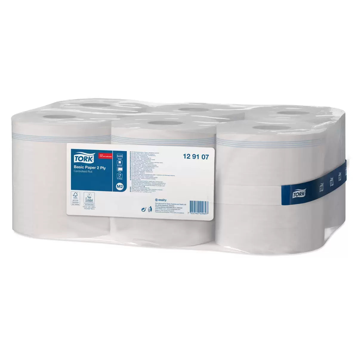 Tork Basic Centre Feed in White, 6 x 150m