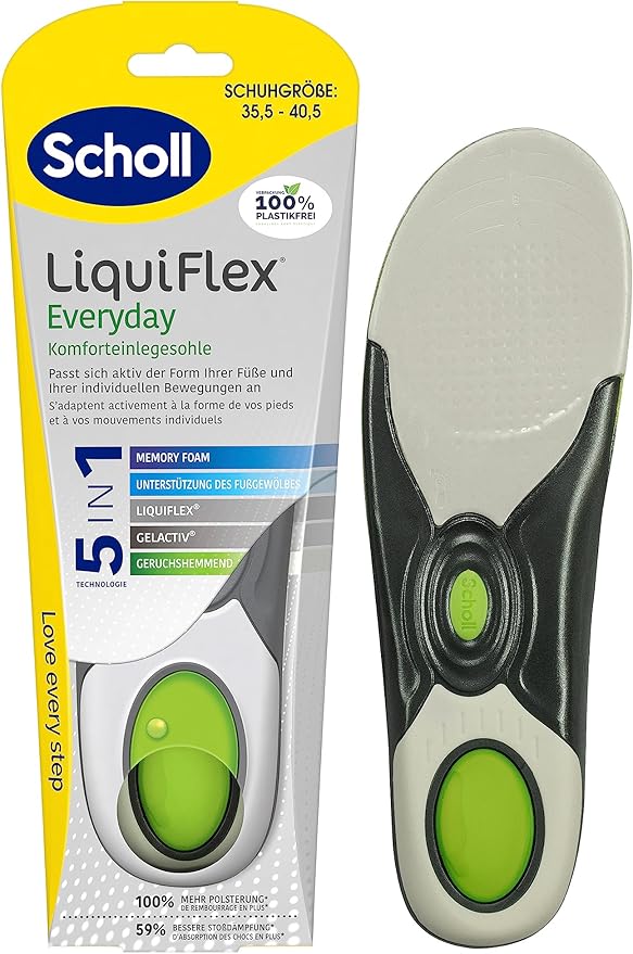 SCHOLL GEL ACTIVE INSOLES LIQUIFLEX EVERDAY SMALL ACSCH091