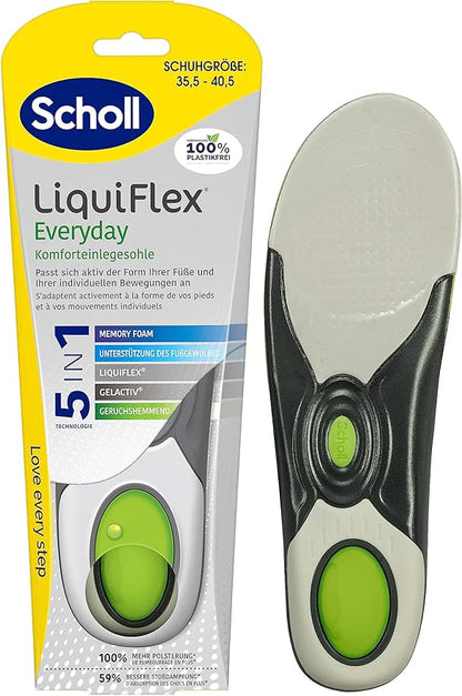 SCHOLL GEL ACTIVE INSOLES LIQUIFLEX EVERDAY SMALL ACSCH091
