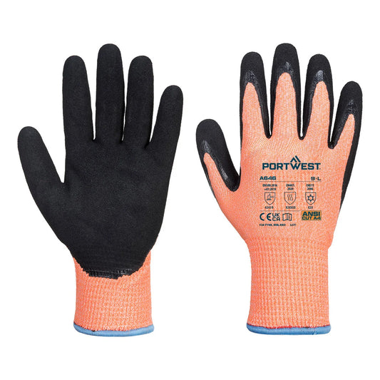 Portwest Cut D13 Nitrile Viz-Tex Cold Glove A646