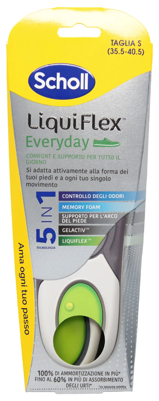 SCHOLL GEL ACTIVE INSOLES LIQUIFLEX EVERDAY SMALL ACSCH091