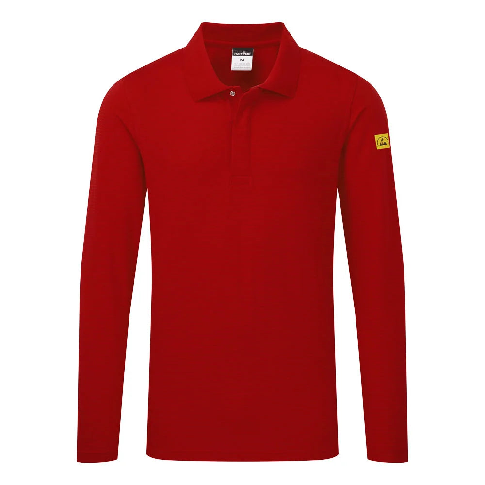 Portwest Anti-Static ESD Polo Shirt L/S