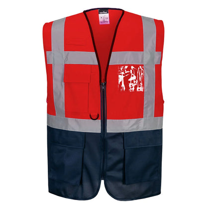 Portwest Warsaw Hi-Vis Contrast Executive Vest