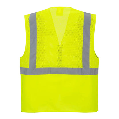 Portwest Madrid Hi-Vis Half Mesh Executive Vest C496