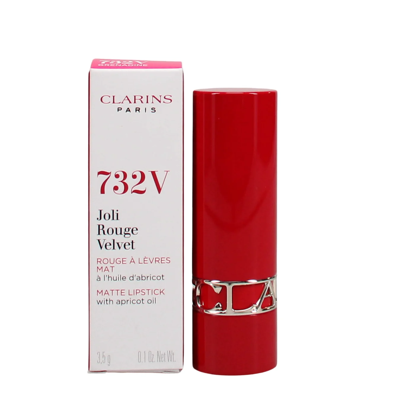 CLARINS JOLI ROUGE VELVET LIPSTICK 732V GRENADINE COSCLA852