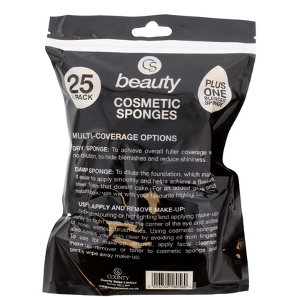 CS BEAUTY COSMETIC SPONGES 25'S COSCSB001