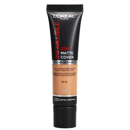L'OREAL PARIS INFALLIBLE 32HR MATTE FOUNDATION HAZELNUT 330 COSLOR1144