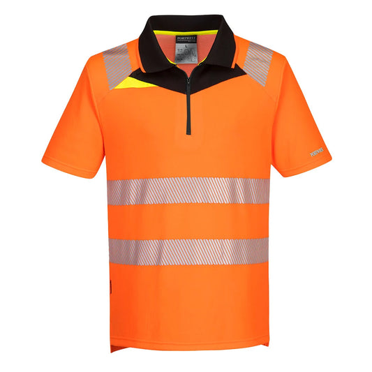 Portwest DX4 Hi-Vis Zip Polo Shirt / DX412