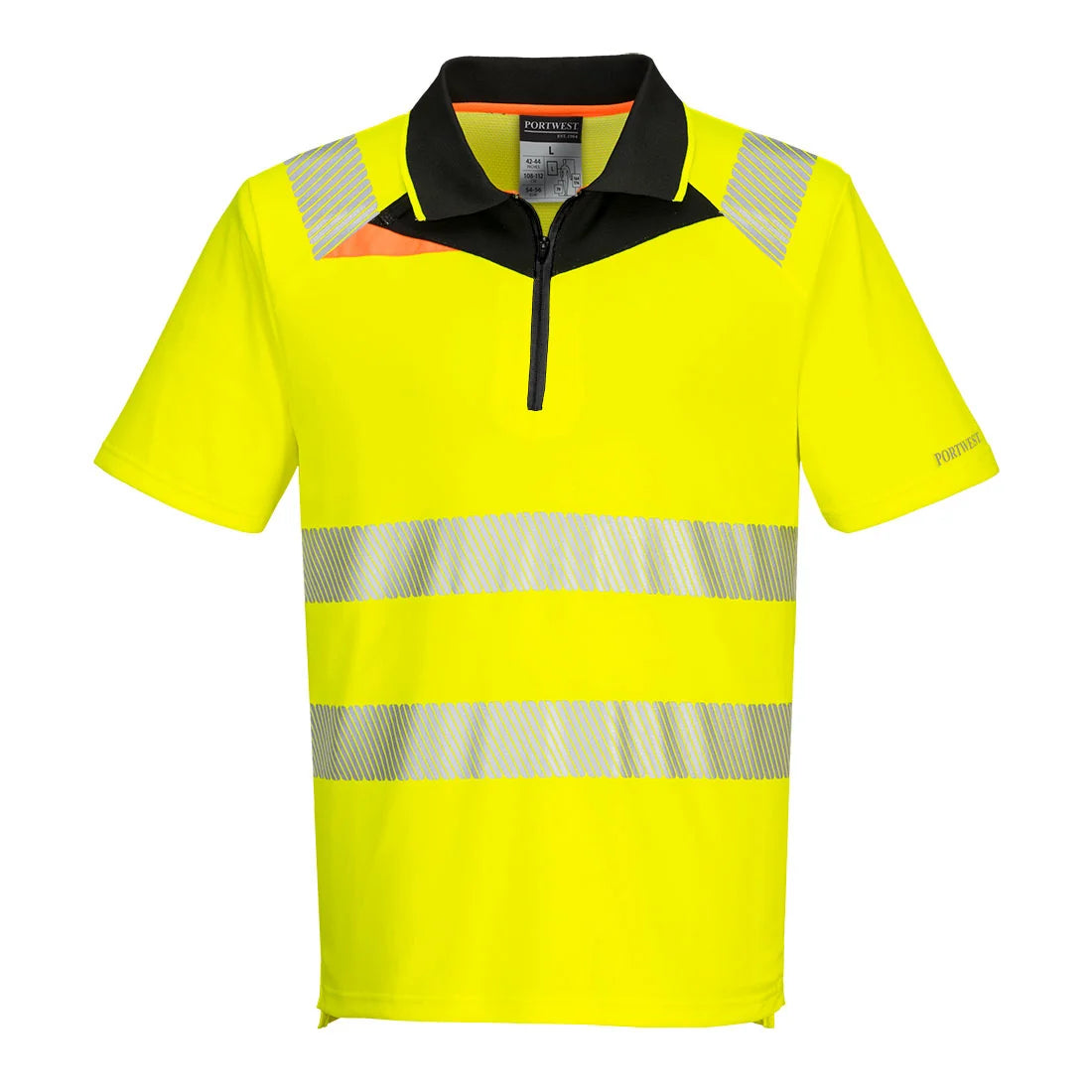 Portwest DX4 Hi-Vis Zip Polo Shirt / DX412