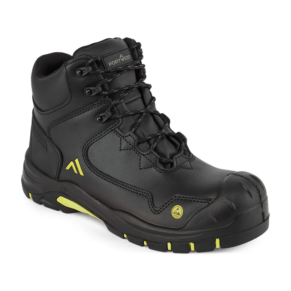 Portwest Composite Action Leather Mid Boot S3S ESD HRO SR SC FO FC18