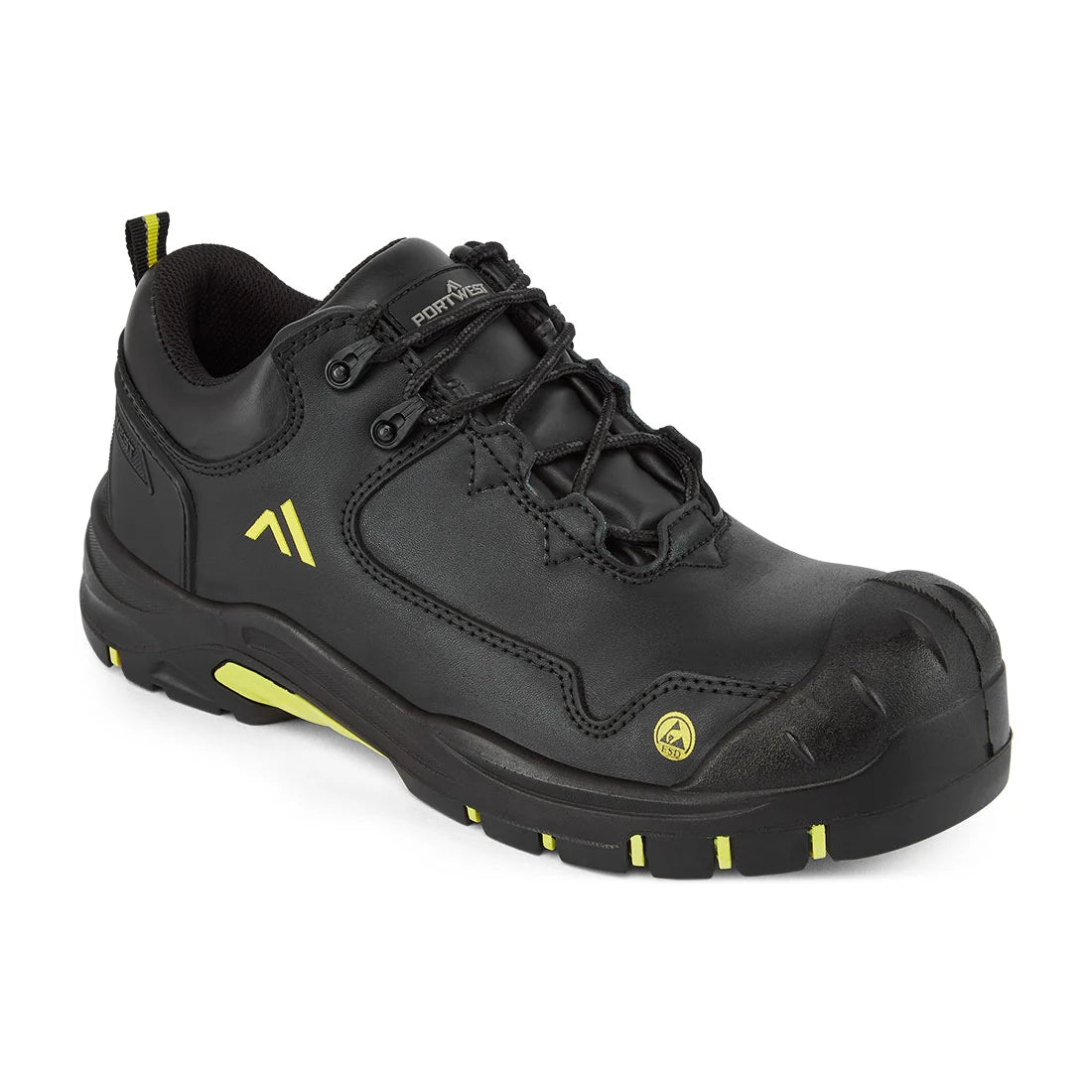 Portwest Composite Action Leather Low Shoe S3S ESD HRO SR SC FO FC19