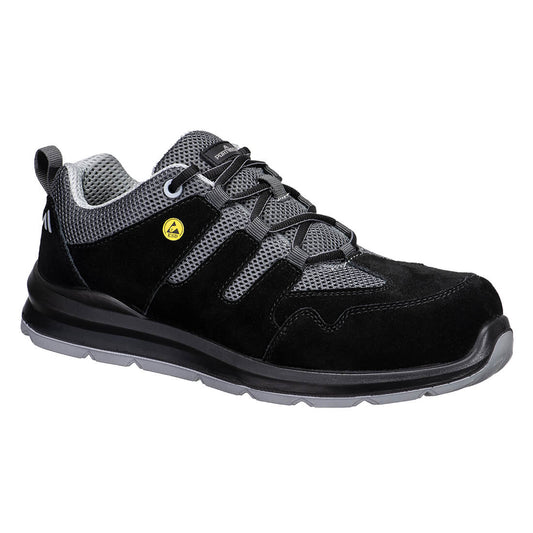 Portwest Composite Cow Suede Leather Trainer S1 ESD SR FO FE07
