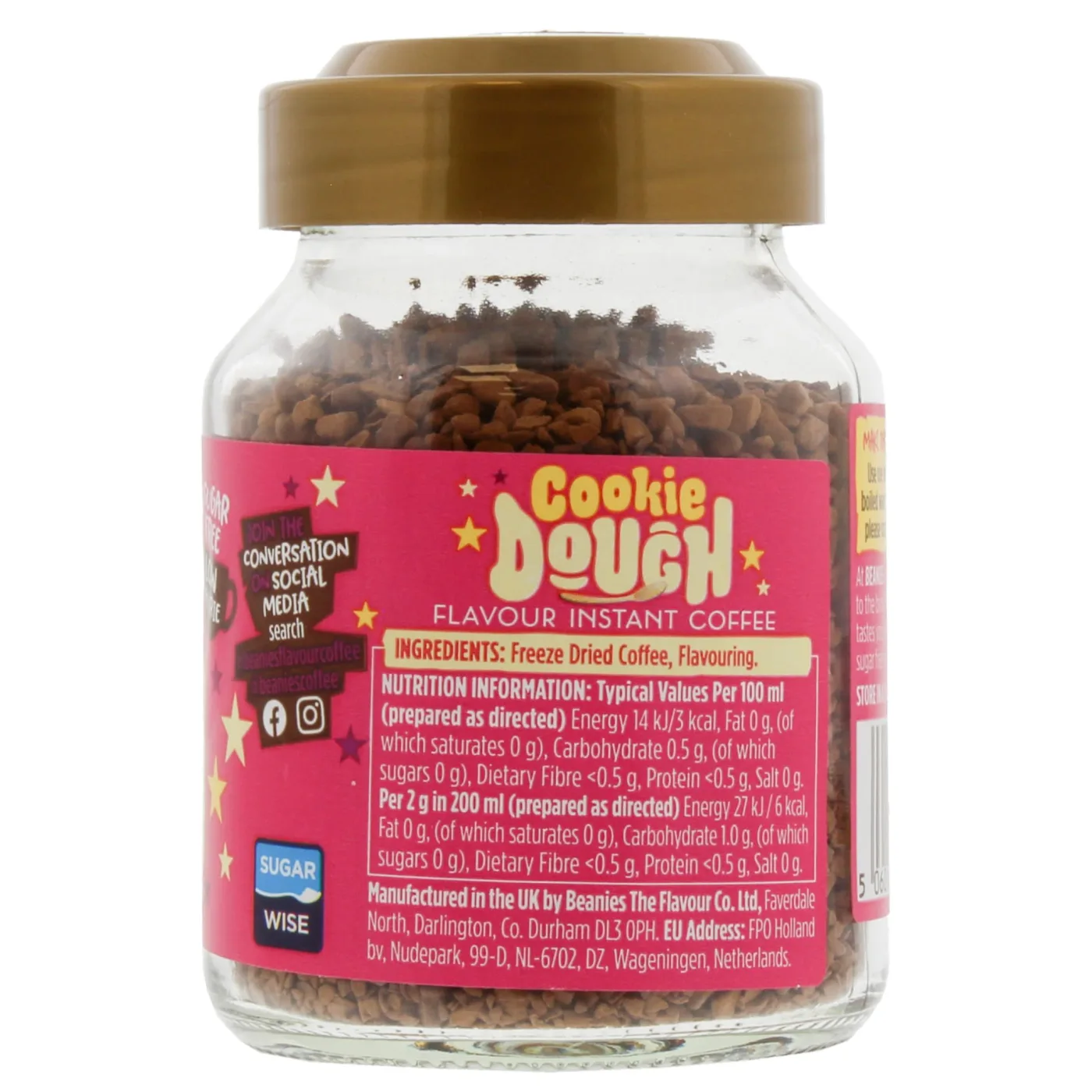 BEANIES 50G FLAVOUR COFFEE COOKIE DOUGH FOBEA003
