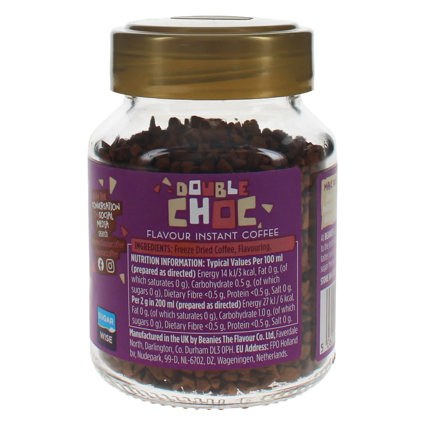 BEANIES 50G FLAVOUR COFFEE DOUBLE CHOCOLATE  FOBEA004