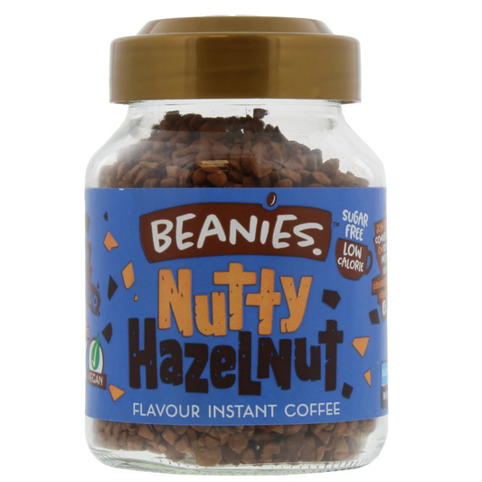BEANIES 50G FLAVOUR COFFEE NUTTY HAZELNUT FOBEA006