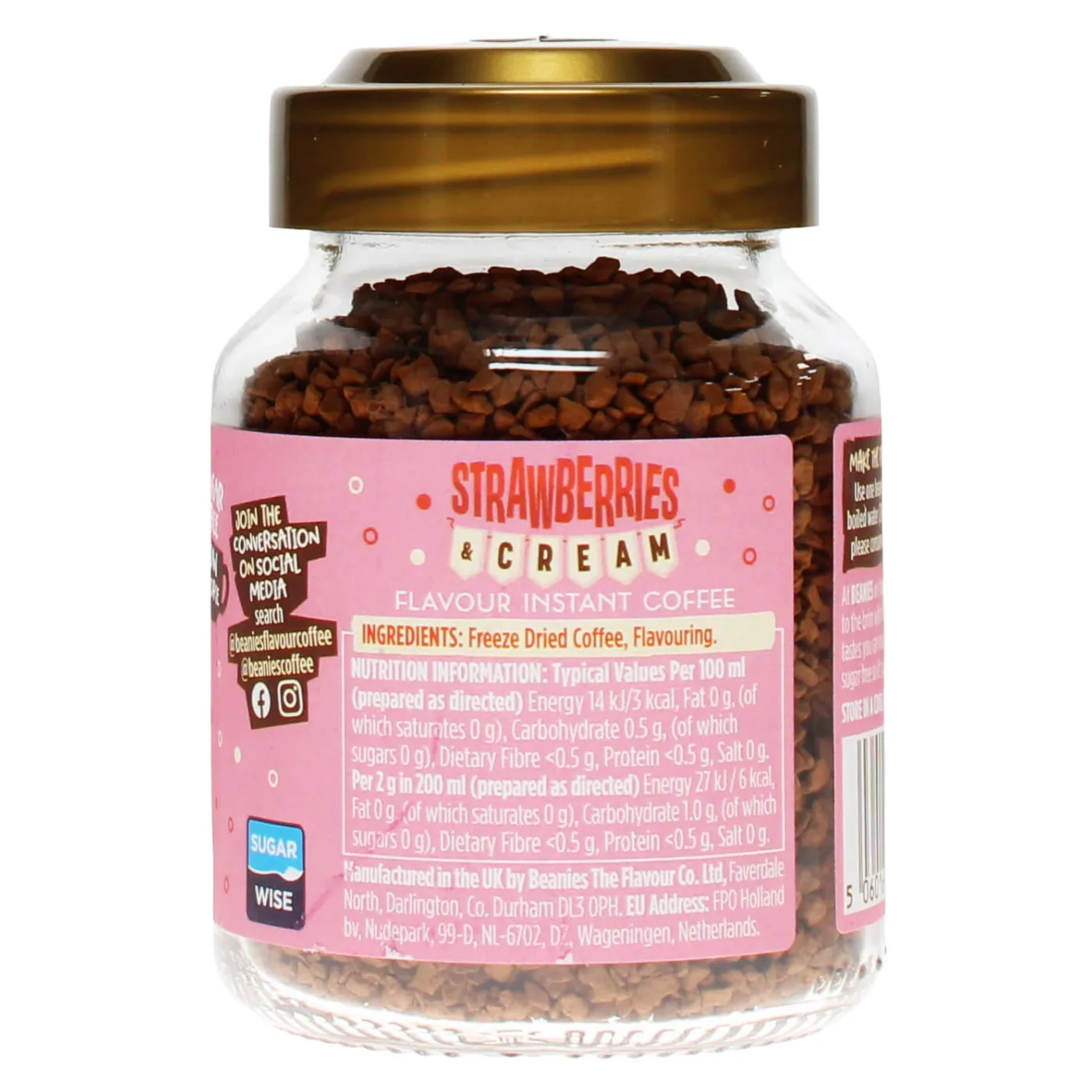 BEANIES 50G COFFEE STRAWBERRIES & CREAM FOBEA046